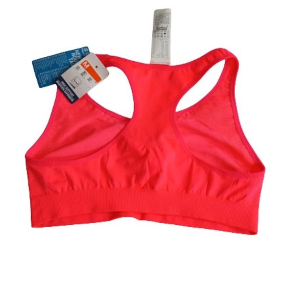 Kalenji Running Womens Bra Top Basic Running High Support Fluorescent Pink M new - Picture 2 of 2